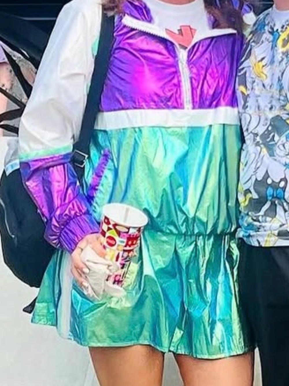 Queen of Sparkles Iridescent Jacket + Shorts Set SIZE M